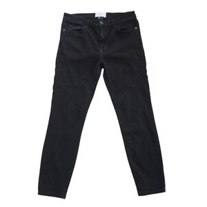 Current/Elliott -1118 Black Denim Jeans High Rise‎ Ankle Skinny Size 30